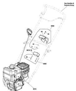Engine Group Diagram and Parts List for 1697349-01-SS22R 2020 Briggs and Stratton Snow Blower